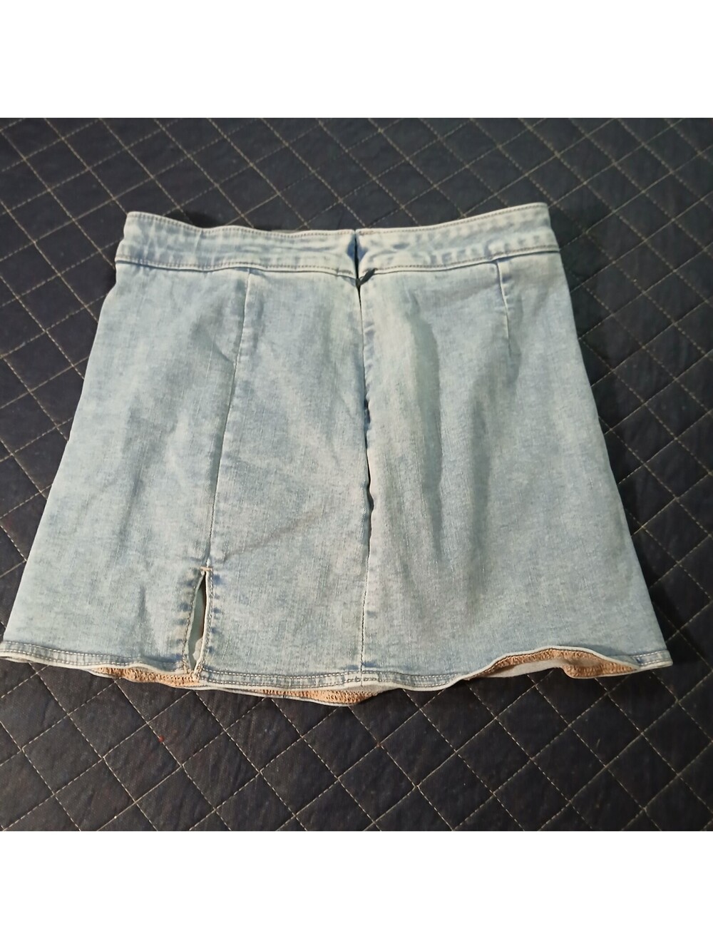 American Eagle High Rise Mini Skirt Light Wash Denim